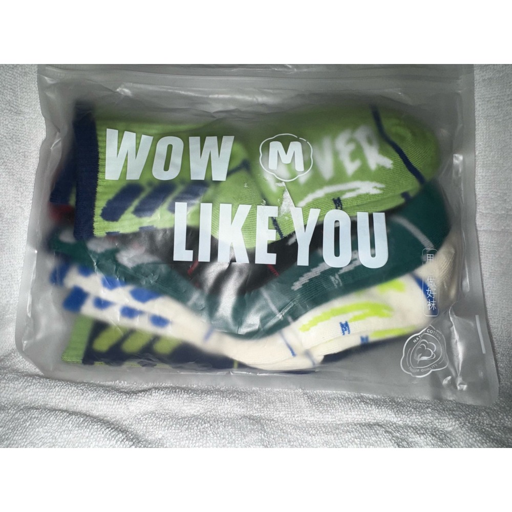 Wow Never Like You Socks Set Funky Novelty Crew Socks Colorful Patterned‎